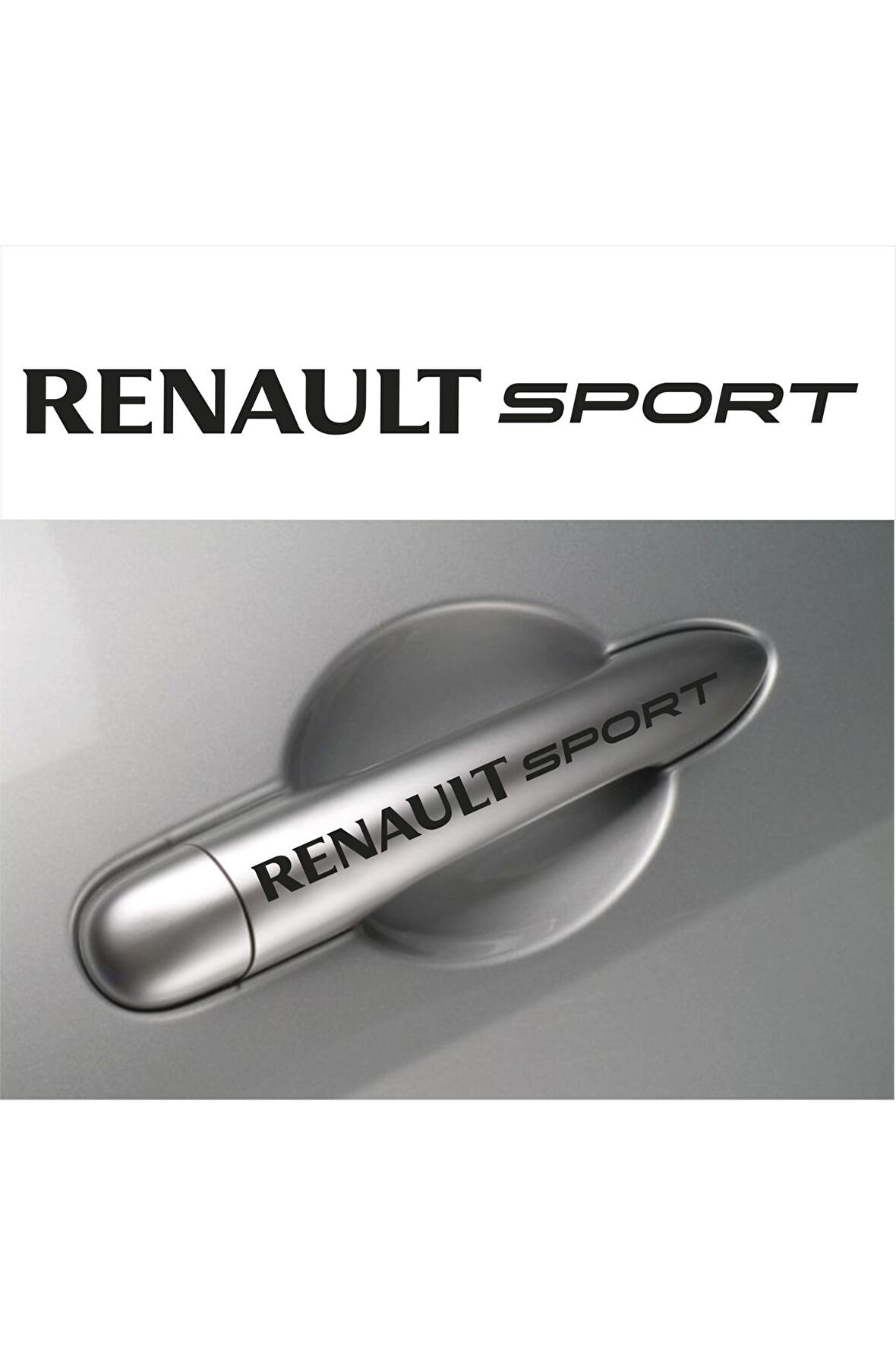 Renault Sport İçin Uyumlu Kapı Kolu /Jant Sticker Seti 10 Adet 12 x 1 cm