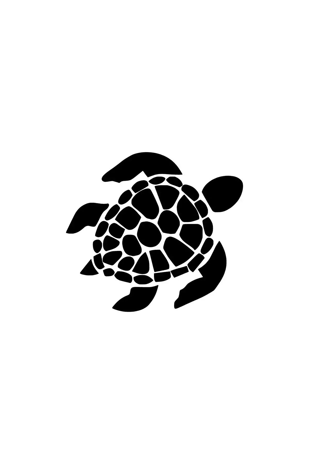 Kaplumbağa Caretta Sticker (Oto-Motor-Laptop-Duvar-Dekor) 10 x 9 cm