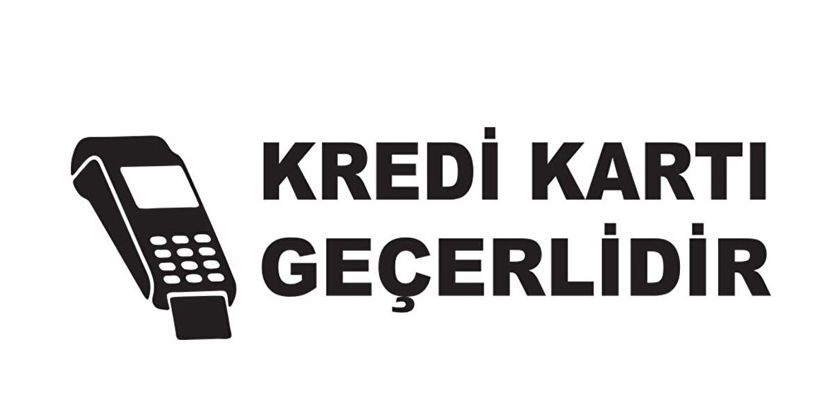Kredi Kartı Geçerlidir Sticker (Oto-Motor-Laptop-Duvar-Dekor) 10 x 3 cm