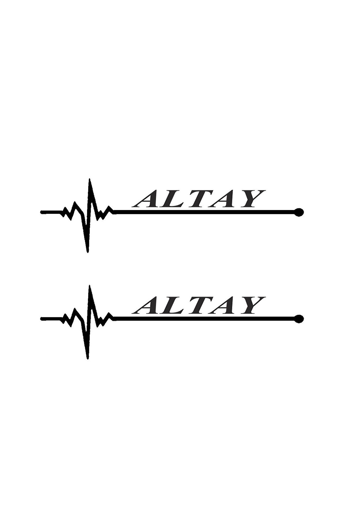 Nabız Ritm Oto Cam Sticker Altay 30 x 8 cm
