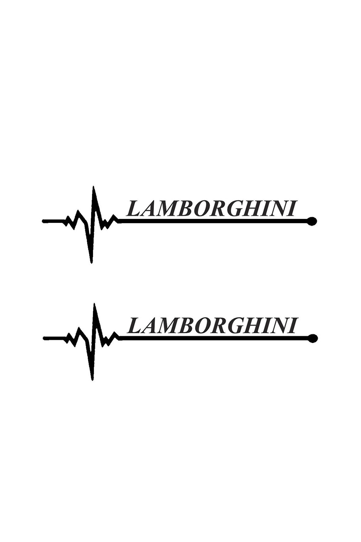 Nabız Ritm Oto Cam Sticker Lamborghini 30 x 8 cm