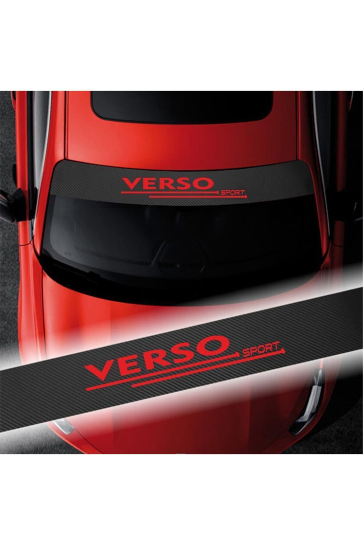Toyota Verso İçin Oto Ön Cam Karbon Sticker 100 x 20 cm