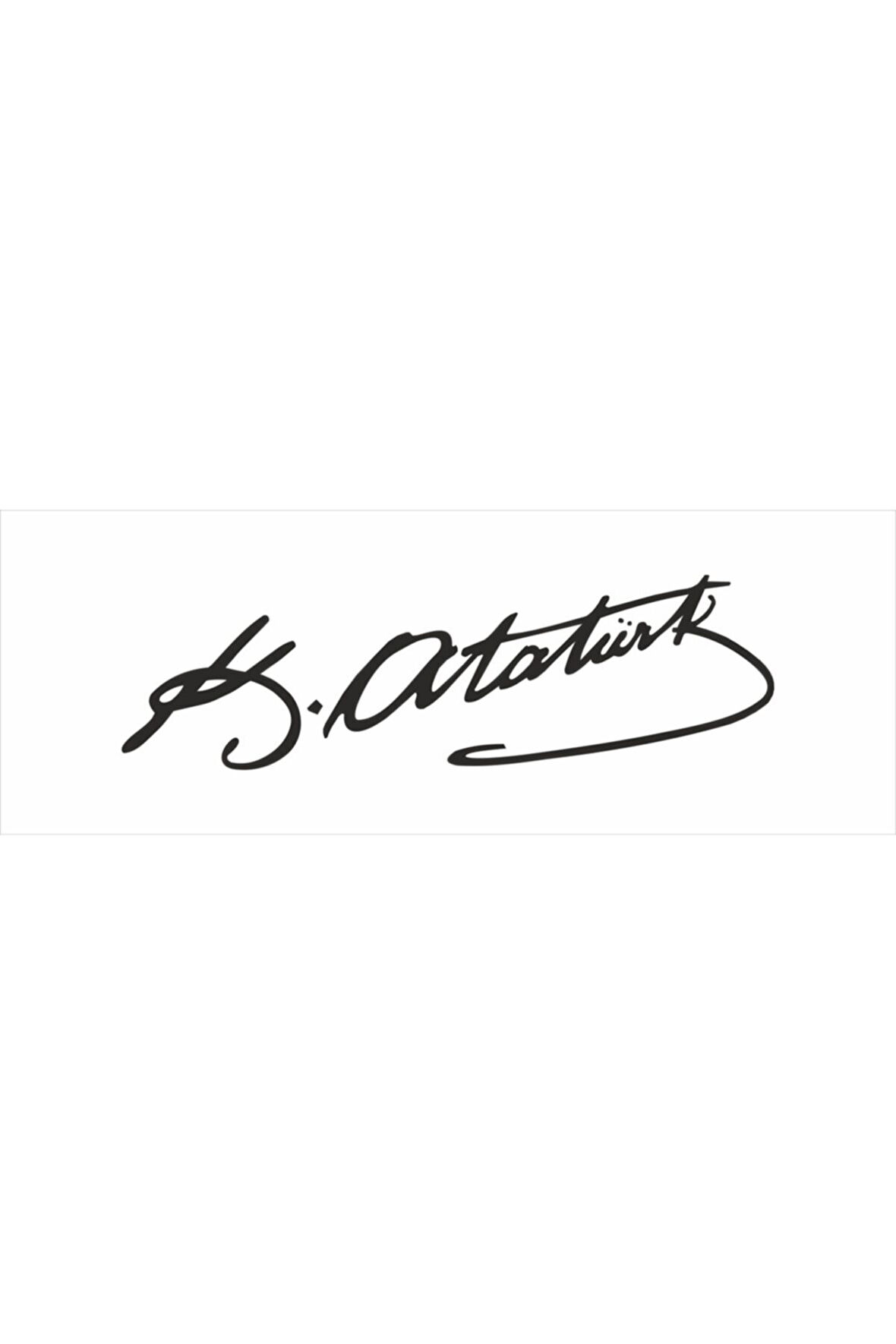 Kemal Atatürk Imzası Sticker (Oto-Motor-Laptop-Duvar-Dekor) 30 x 9 cm