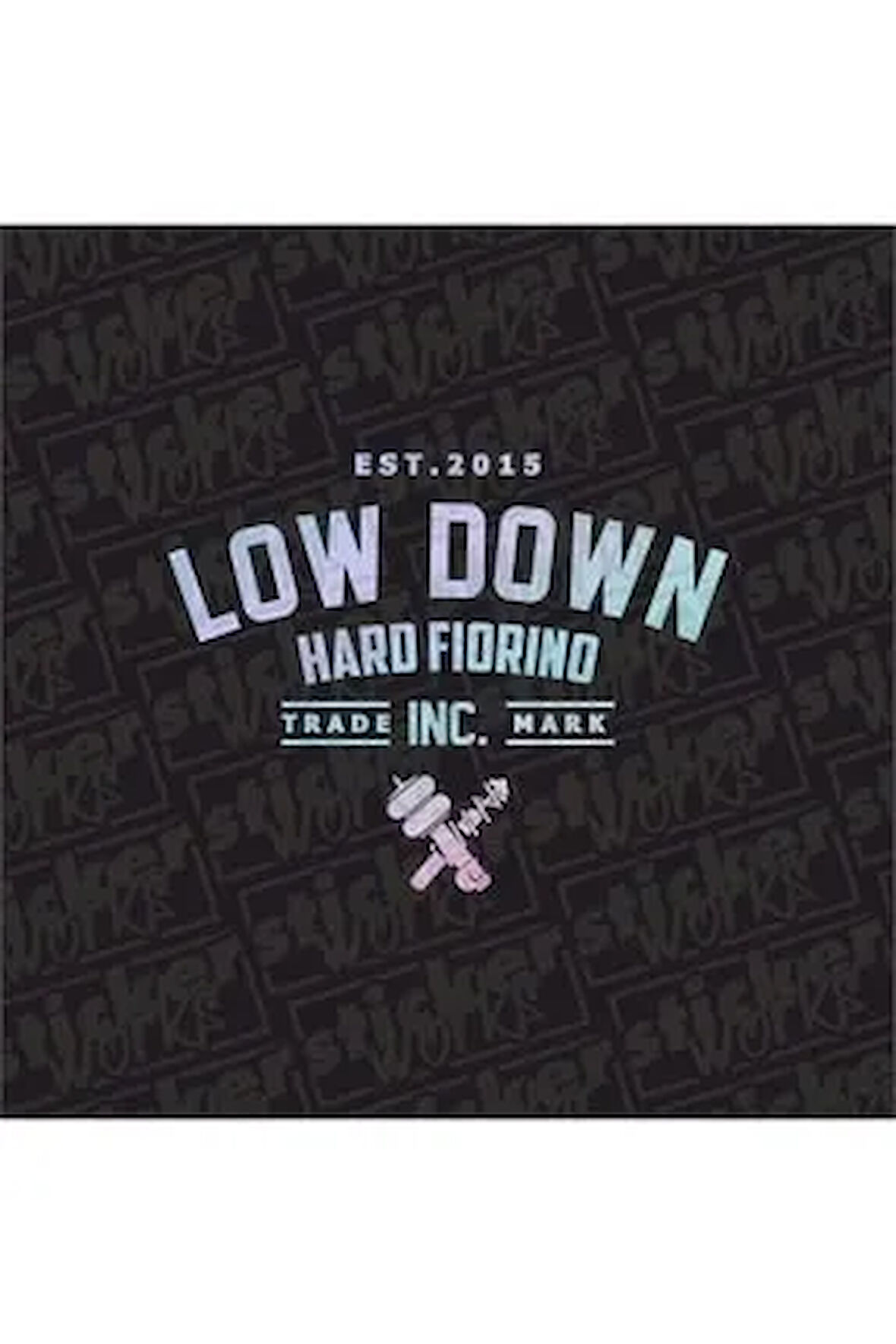Low Down Hard Fiorino Arka Cam Hologram Sticker 40 x 31 cm
