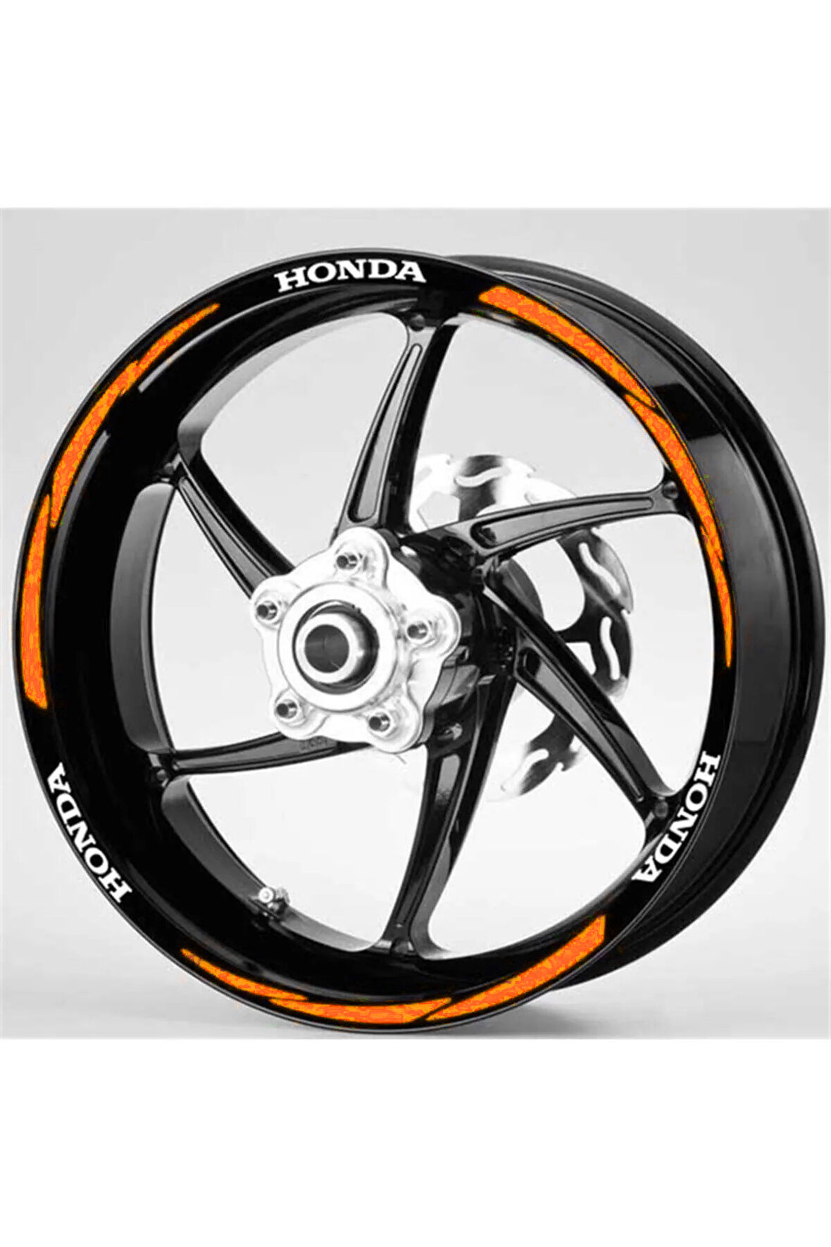 Motosiklet Jant Şeridi Honda Turuncu Sağ-Sol/Ön-Arka