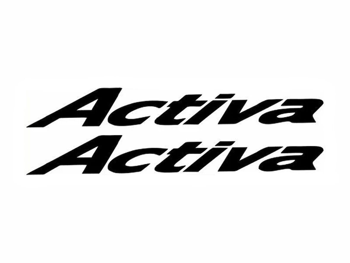 Activa Yazı Motosiklet Sticker 2 Adet 20 x 5 cm