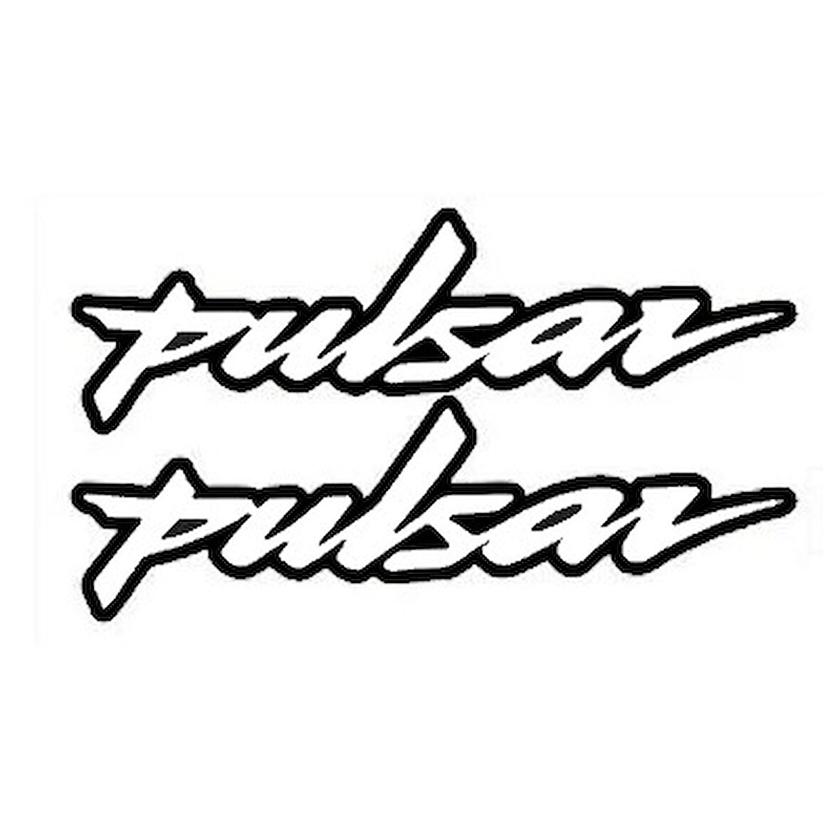 Pulsar Yazı Motosiklet Sticker 2 Adet 10 x 2 cm