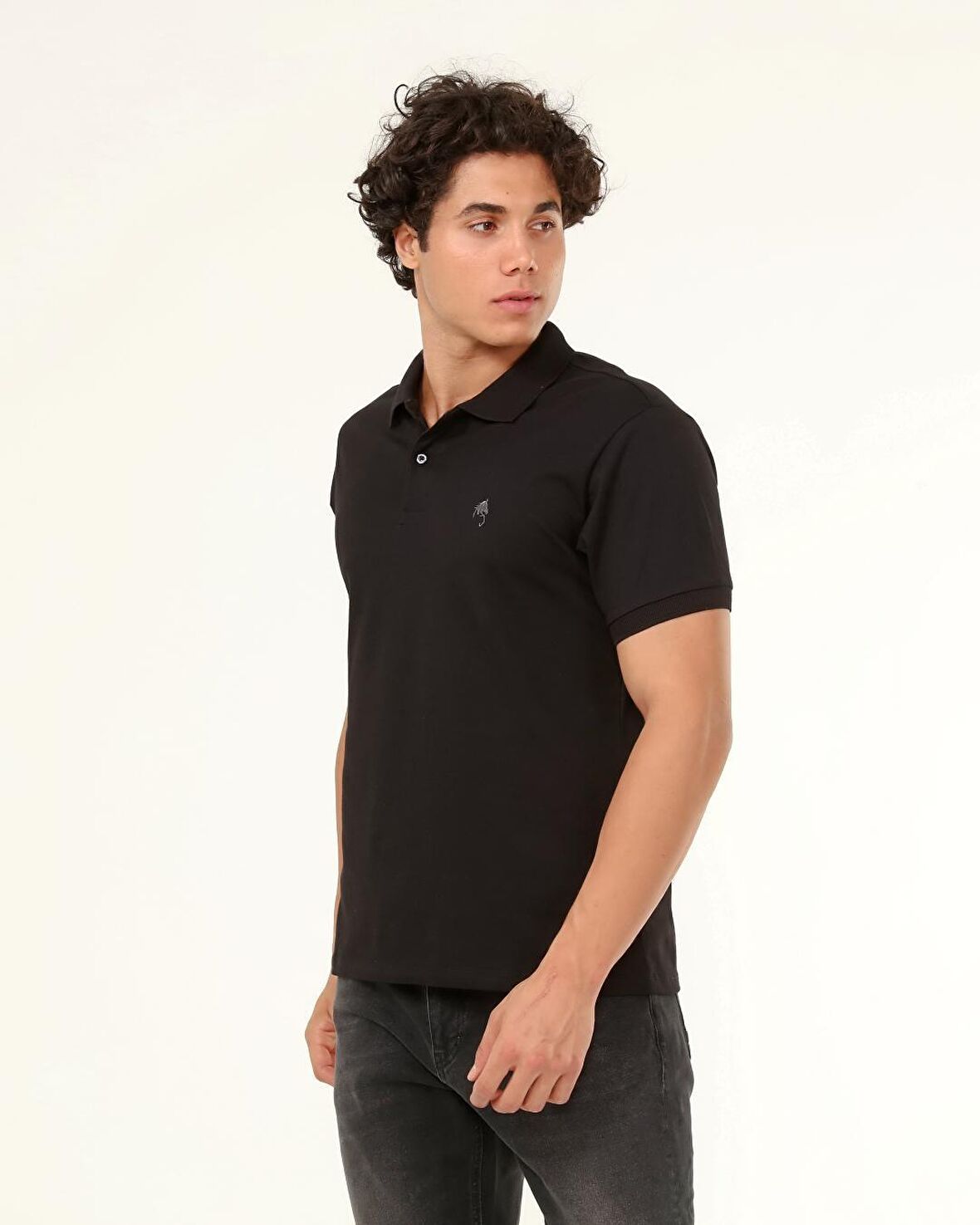 Polo Yaka Lakost örgü t-shirt