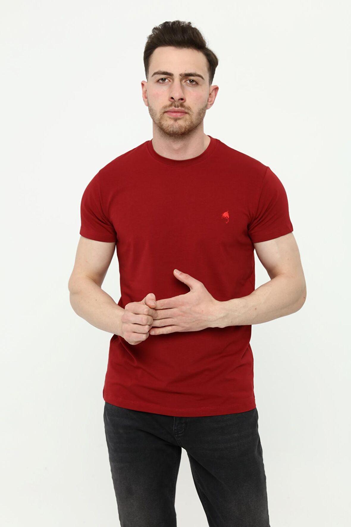 Yuvarlak Yaka Kısa Kol Penye T-Shırt