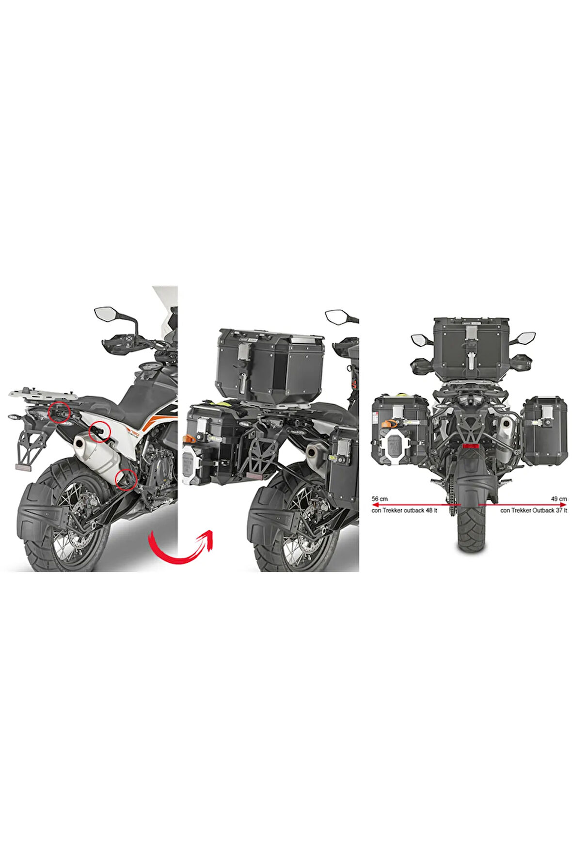 Plor7710cam Ktm 790 Adventure (19-20) - Adventure R (19-20) Yan Çanta Taşıyıcı