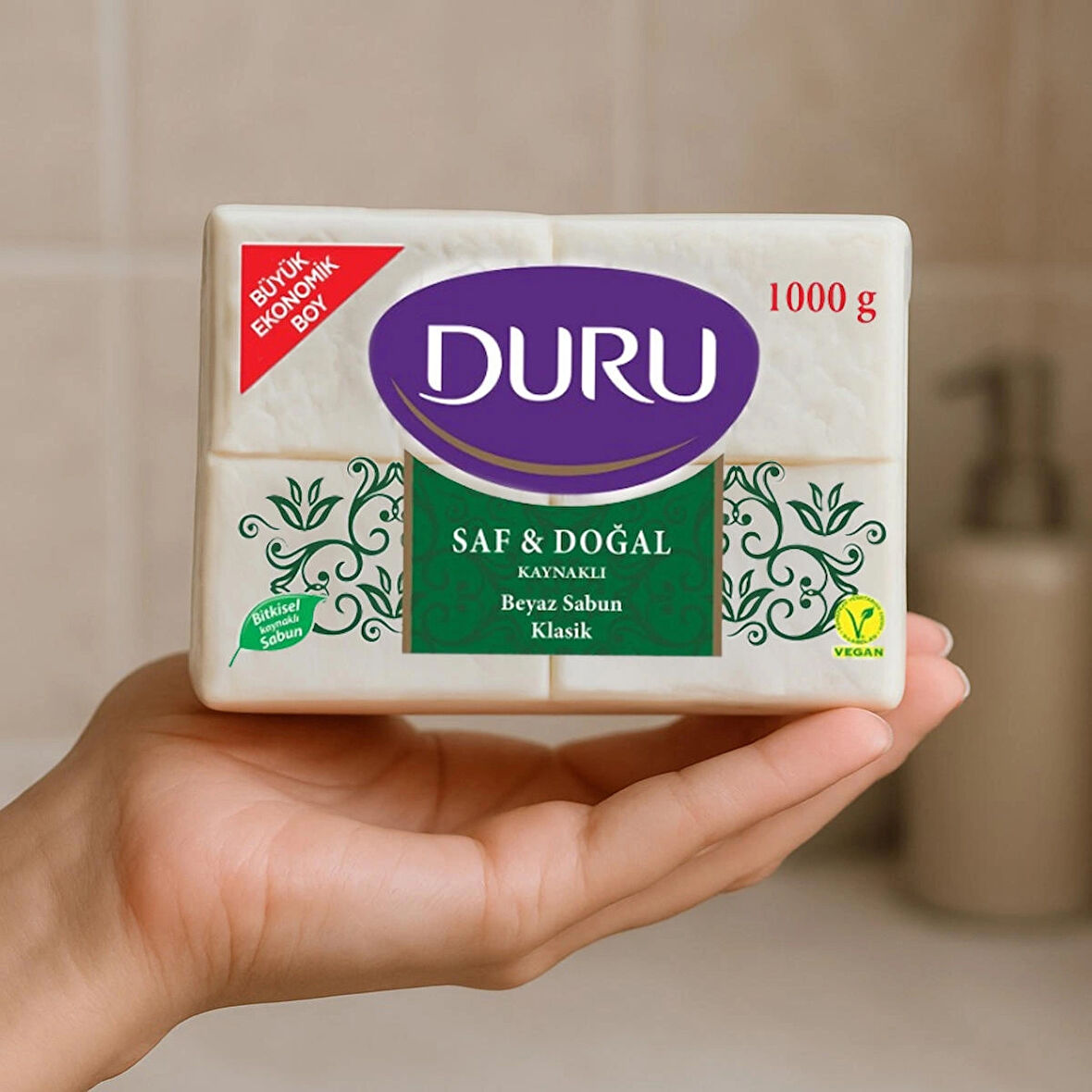 Duru Saf ve Doğal Klasik Kalıp Sabun 4x250g (1000g)