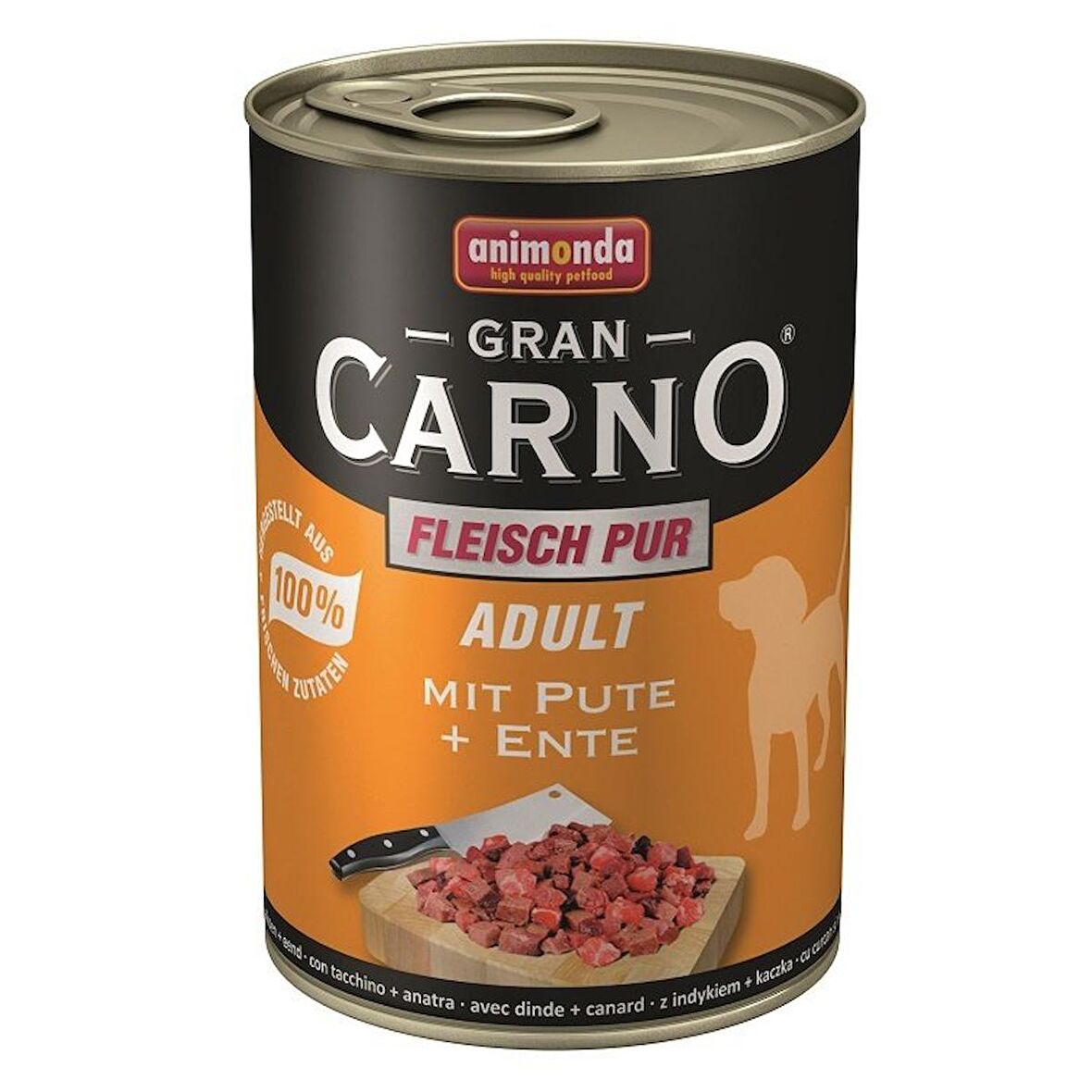 Animonda Gran Carno Hindi Eti ve Ördek Yürekli Köpek Konservesi 400 Gr