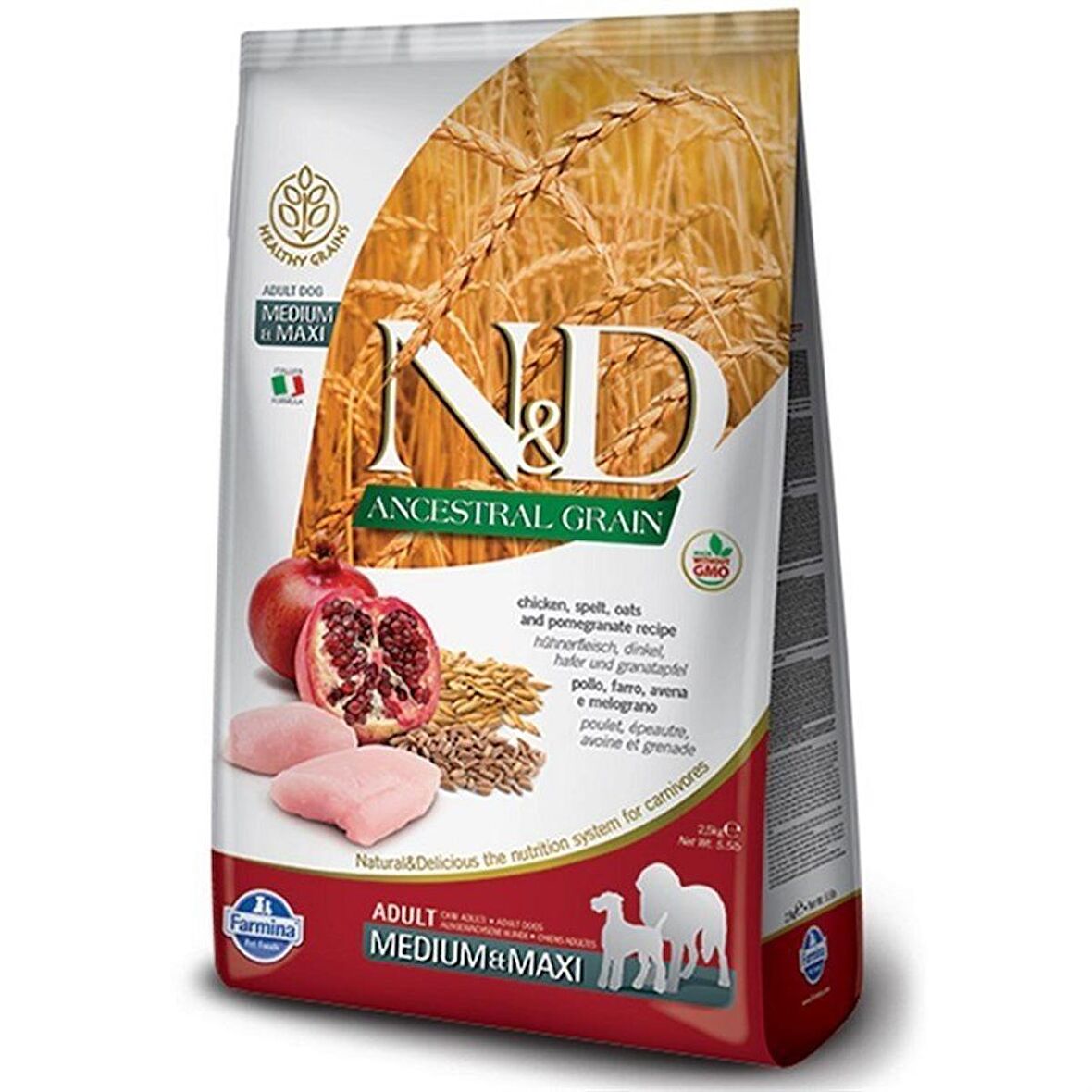 N&D Düşük Tahıllı Tavuklu Narlı Köpek Maması 12 Kg