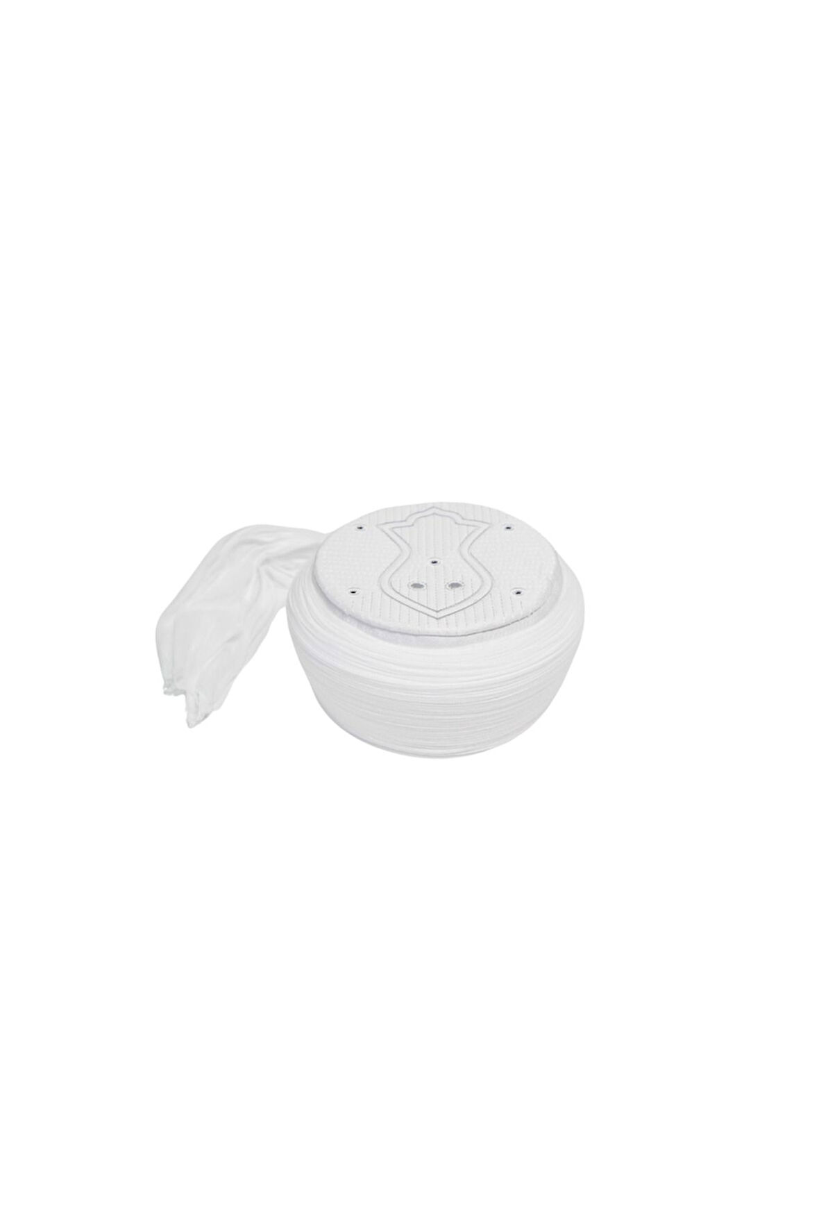 Namaz Sarığı - Beyaz Kumaş - Beyaz Takke - Yuvarlak Sarım - Nâli Şerif - 5 metre (Züabeli)