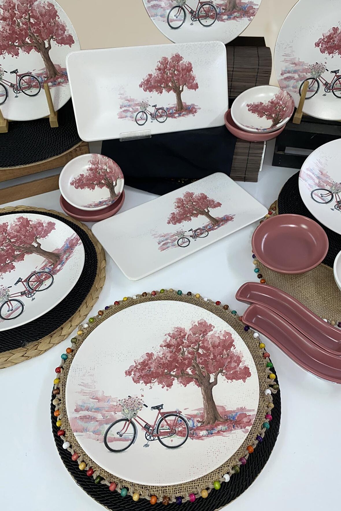 Keramika Bicycle 16 Parça 6 Kişilik Kahvaltı Takımı 