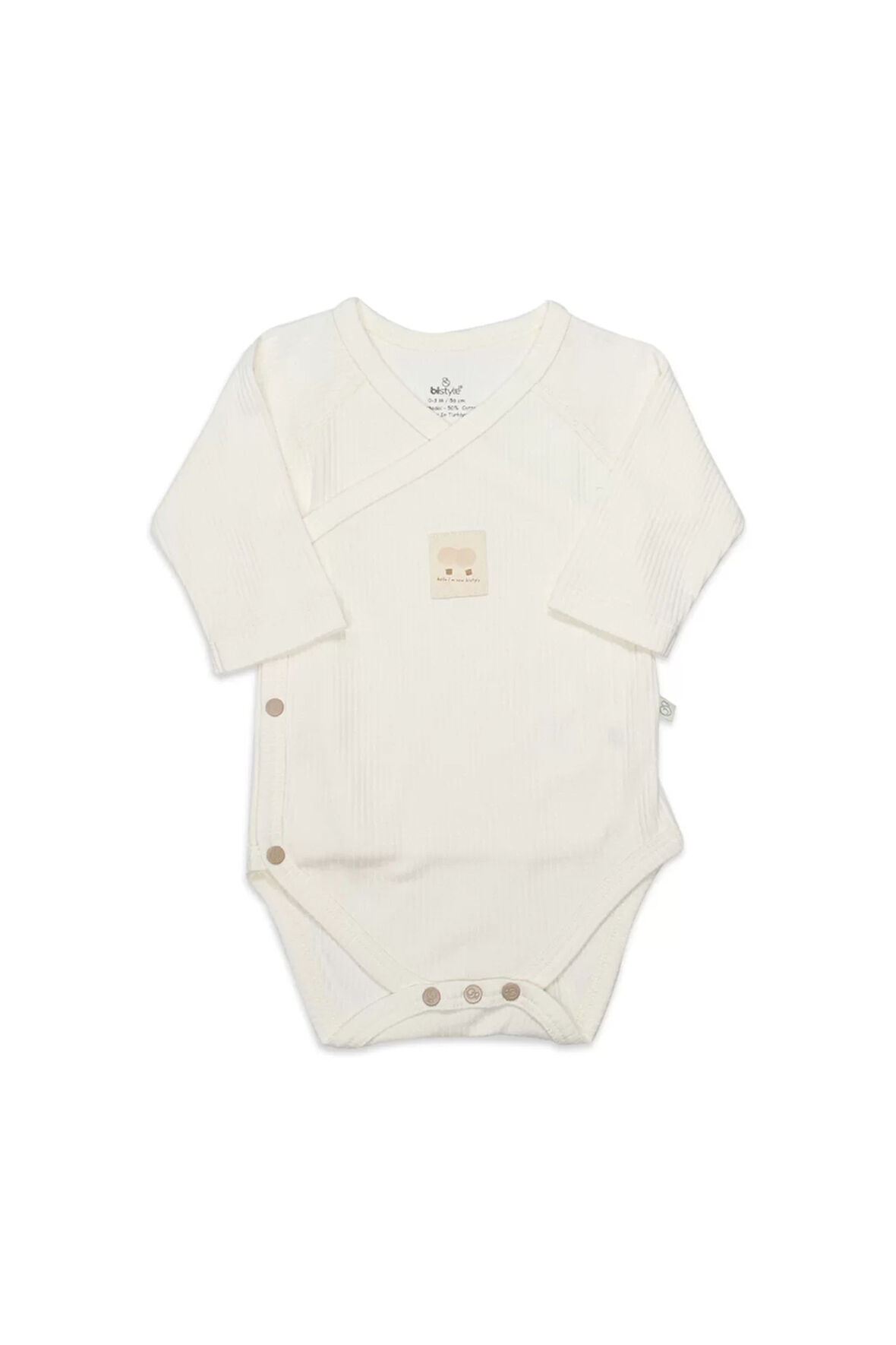 Organic Modal Flying Balloons Kruvaze Uzun Kol Body Bs17121 Ekru