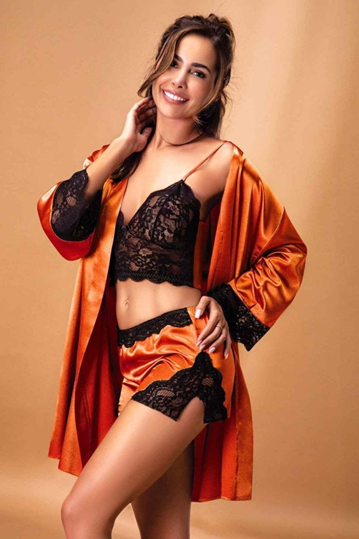 Nurteks 3509  3 Lü Tk Gecelik