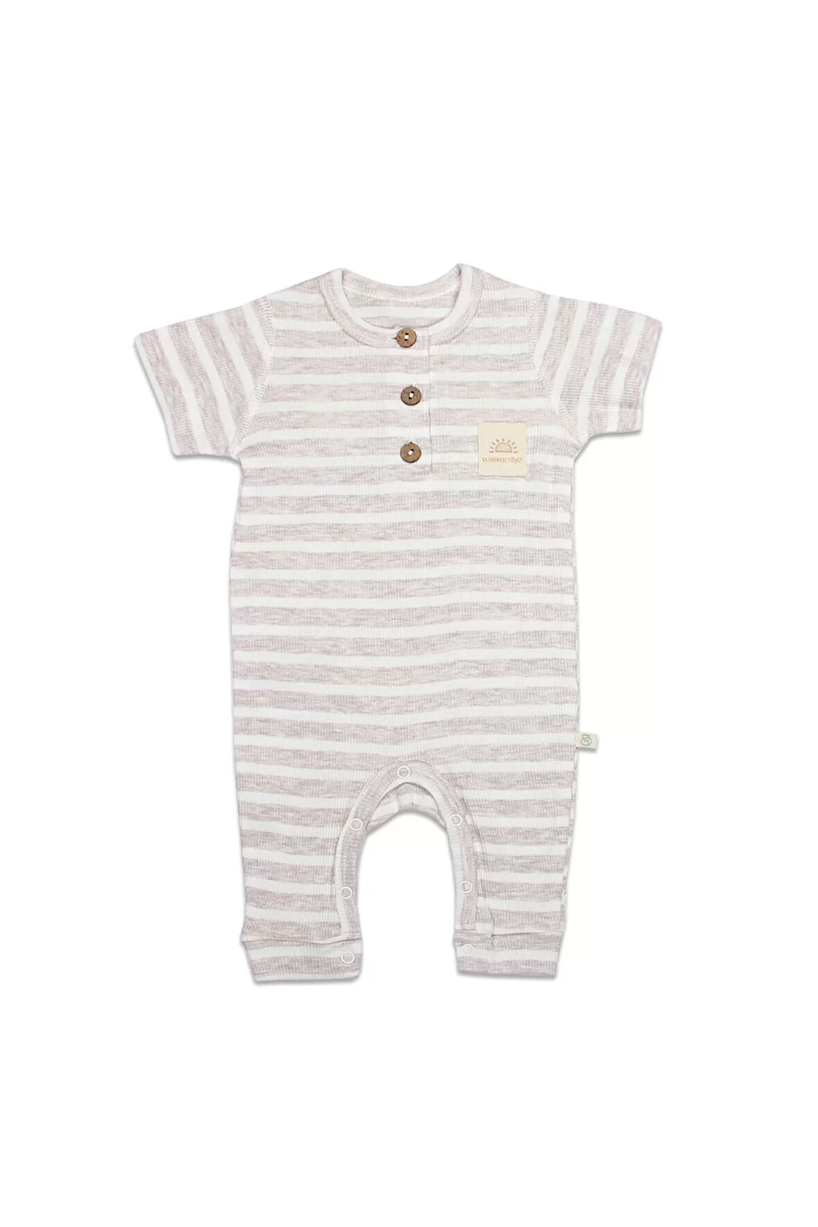 Line Colors Yarım Kol Patiksiz Tulum 15126 Bej