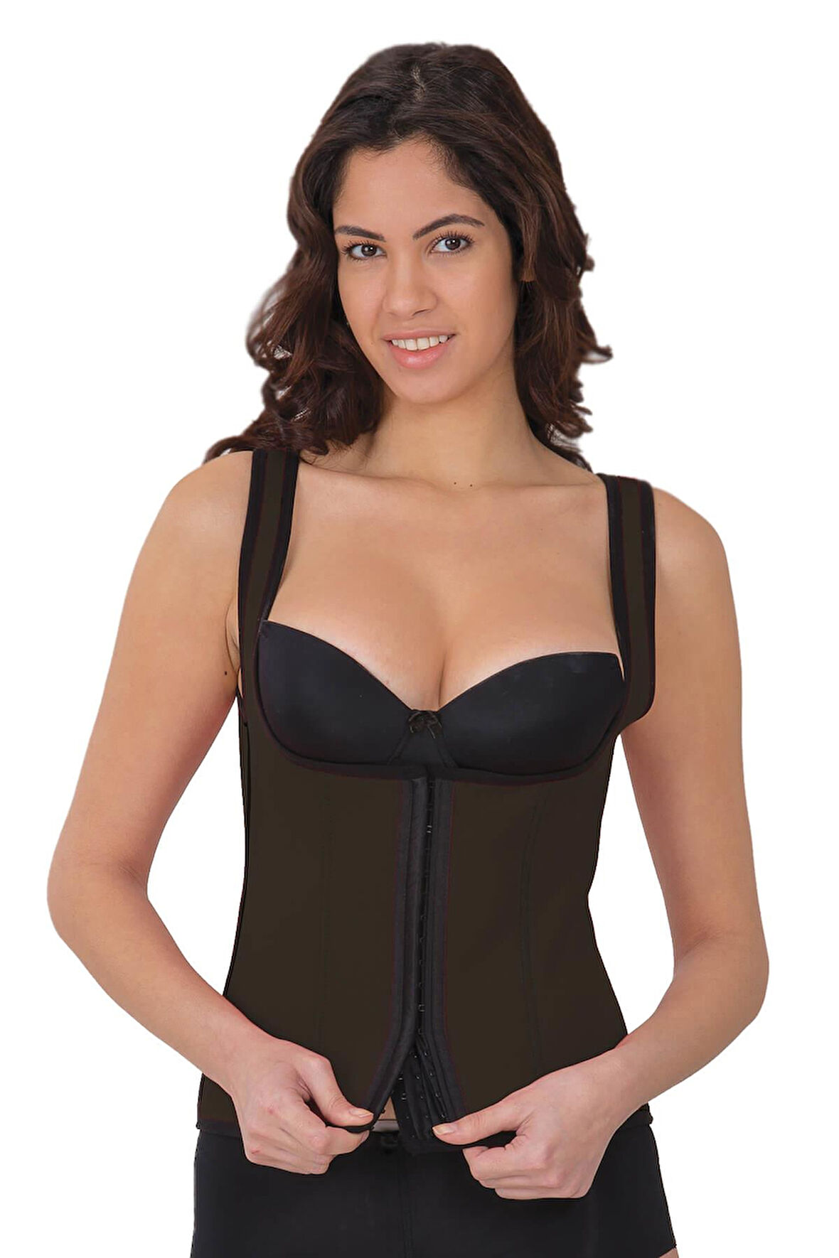 Kahve Mı 9173 Agraflı Göğsü Açık Atlet Korse