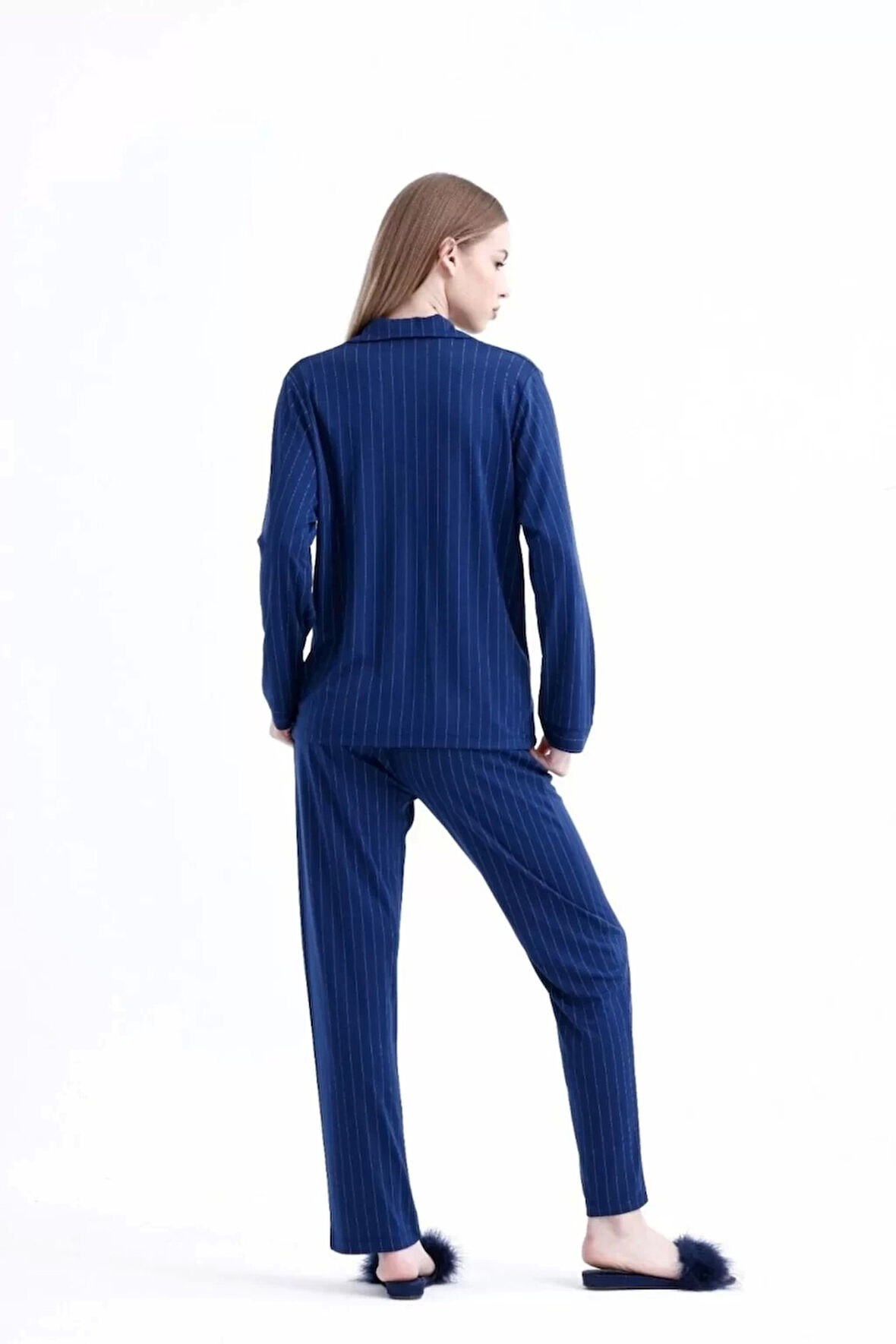 Freshness 775 Kadın Çizgili Penye Pijama Takımı