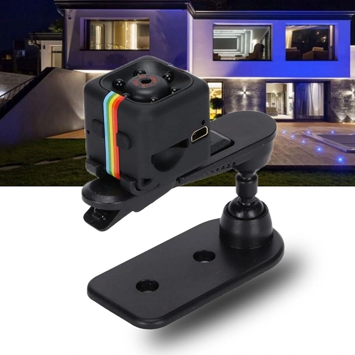 Mini Boy Küp Tipi Gece Görüşlü Hd Kaliteli Güvenlik Kamerası