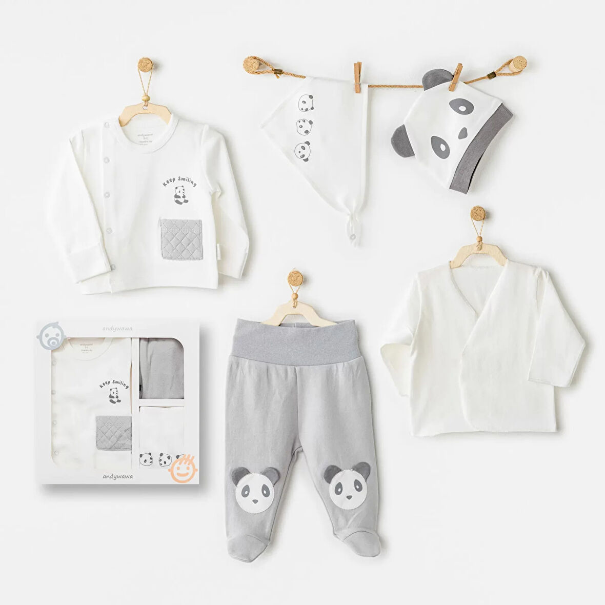 Keep Smiling 5'li Hastane Çıkışı Grey