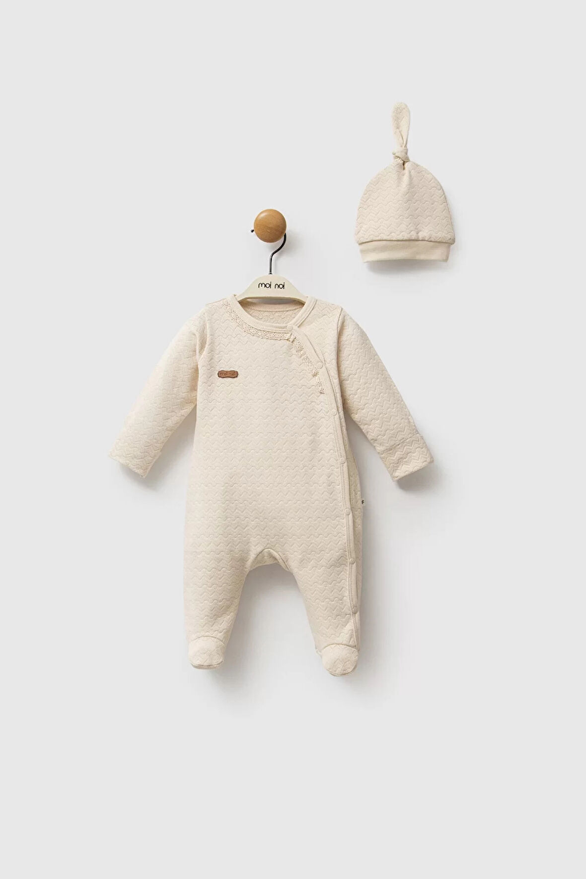 Moi Noi Şapkalı Tulum Mnb1248 Bej