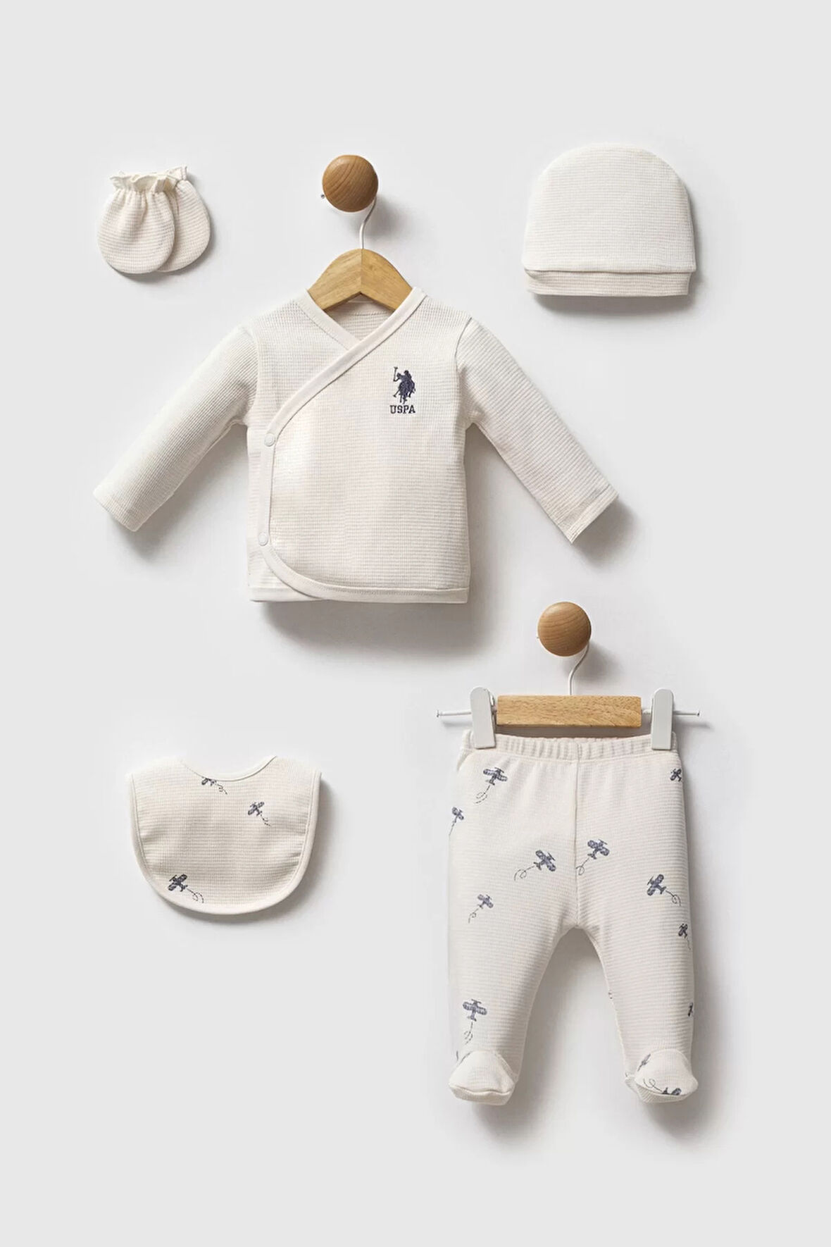 U.s. Polo Assn Hastane Çıkışı 5’li Set Usb2603 Ekru