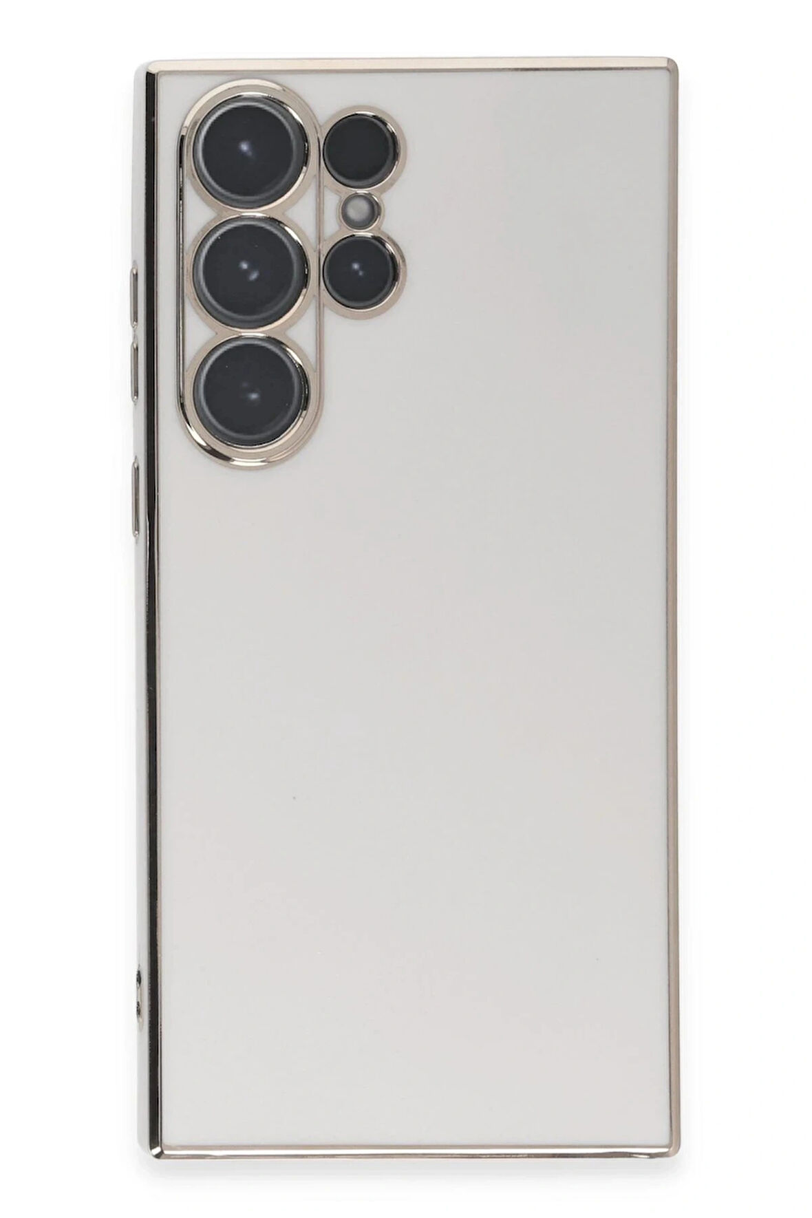 Samsung Uyumlu Galaxy S23 Ultra Kılıf Volet Silikon - Beyaz