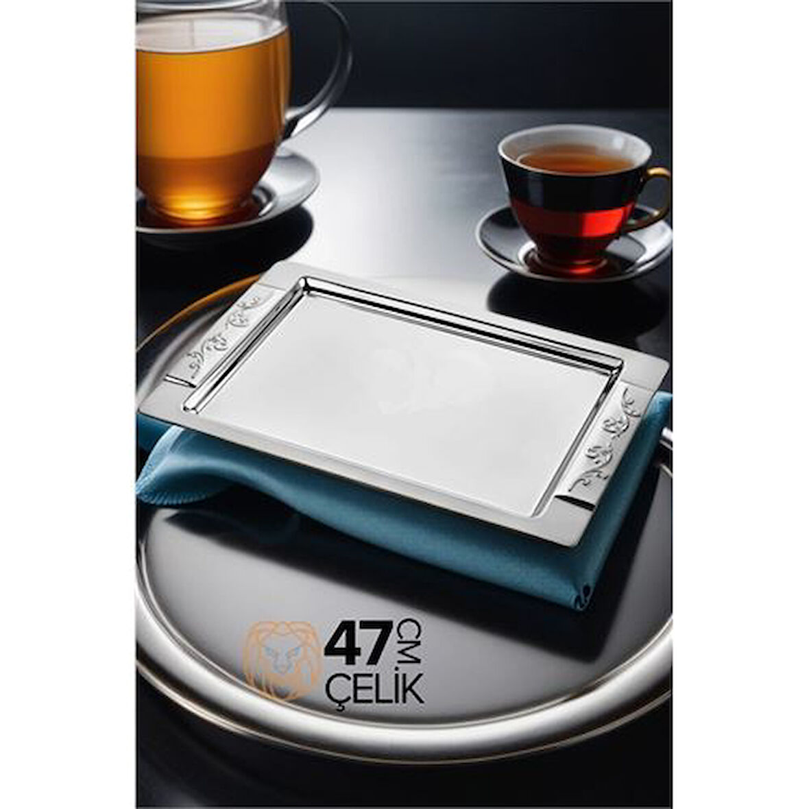  Çelik Çay Tepsisi Śliwiński Design