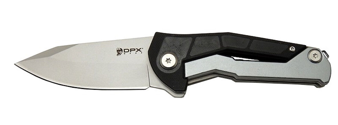 DpxGear Sugga 915B BK Siyah & Beyaz Kamp / Outdoor Çakı 17,5cm - Yarı Otomatik, Kutulu
