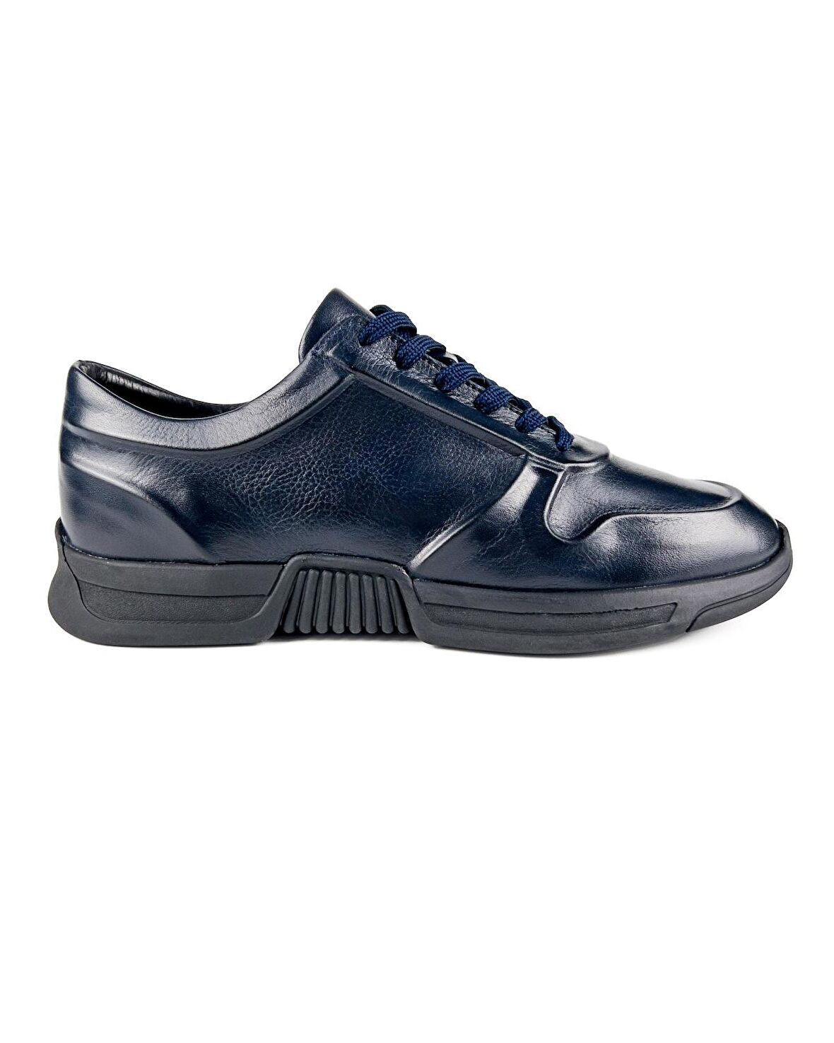 Vstrom Lacivert Hakiki Deri Erkek Spor (Sneaker) Ayakkabı Numara 40