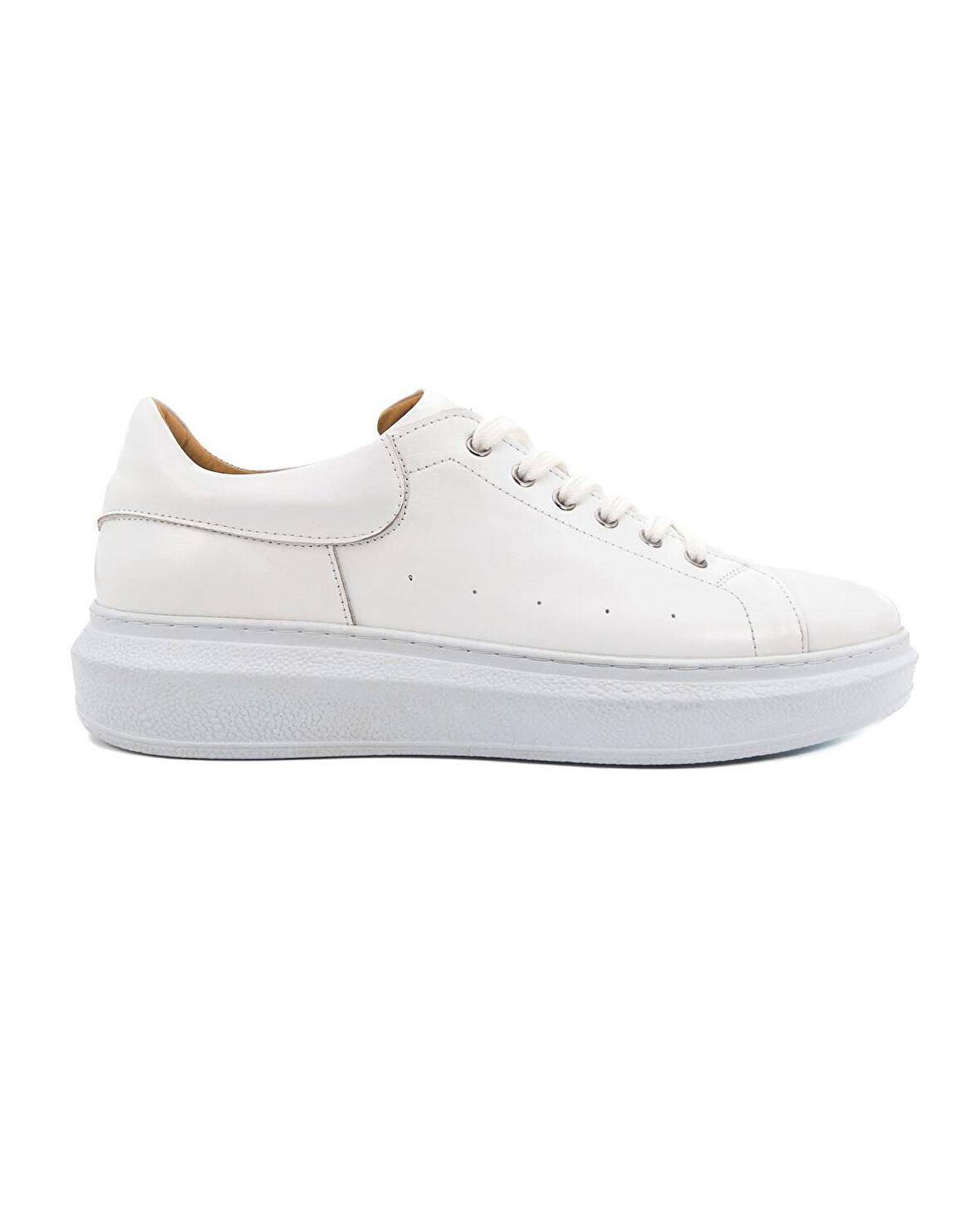 Strada Beyaz Hakiki Deri Erkek Spor (Sneaker) Ayakkabı Numara 45