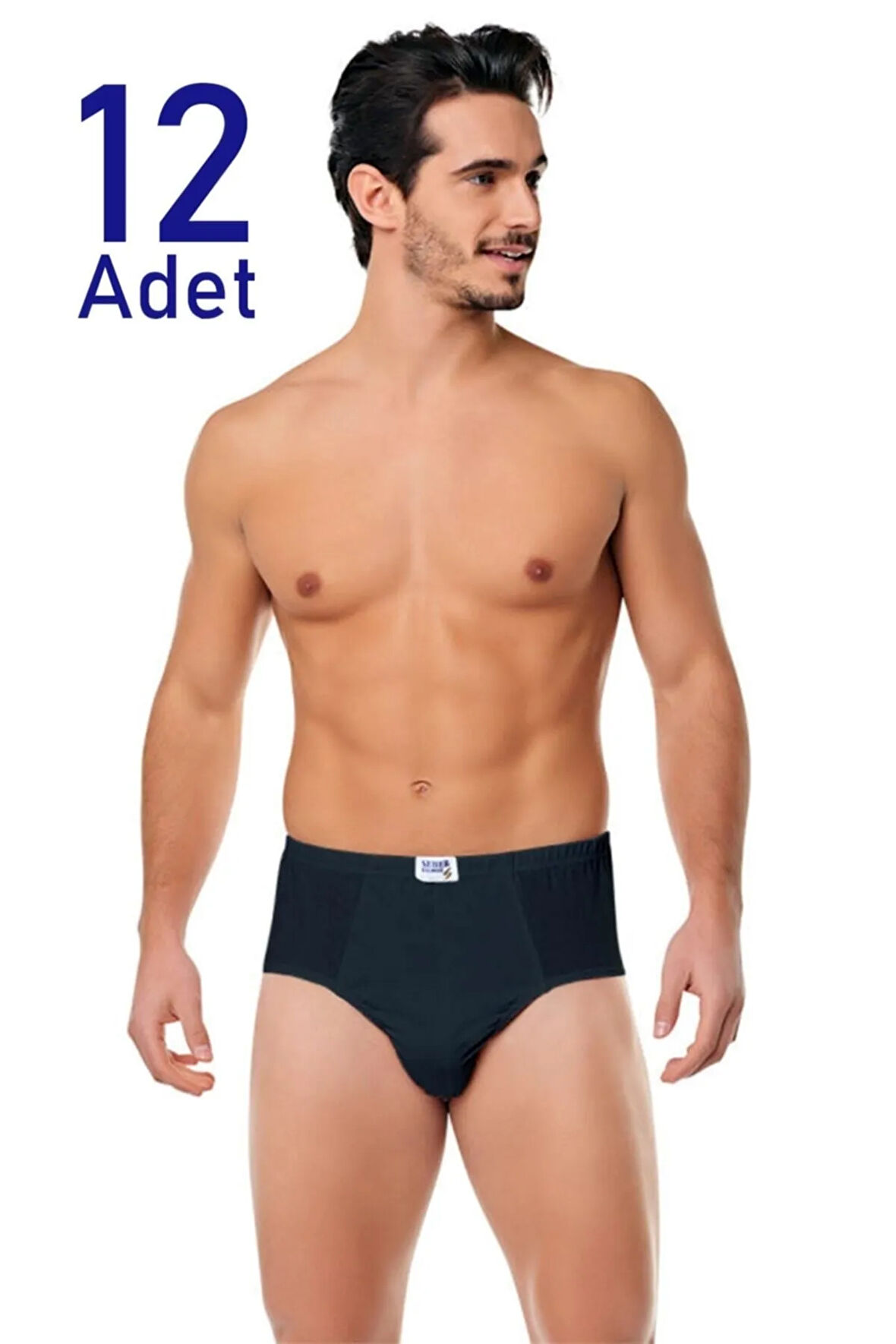 Erkek Külot Slip 12 Adet Gri