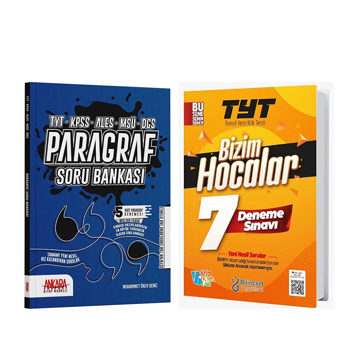 Bilinçsel TYT Bizim Hocalar 7 Deneme ve AKM Paragraf Soru Banaksı Seti 2 Kitap