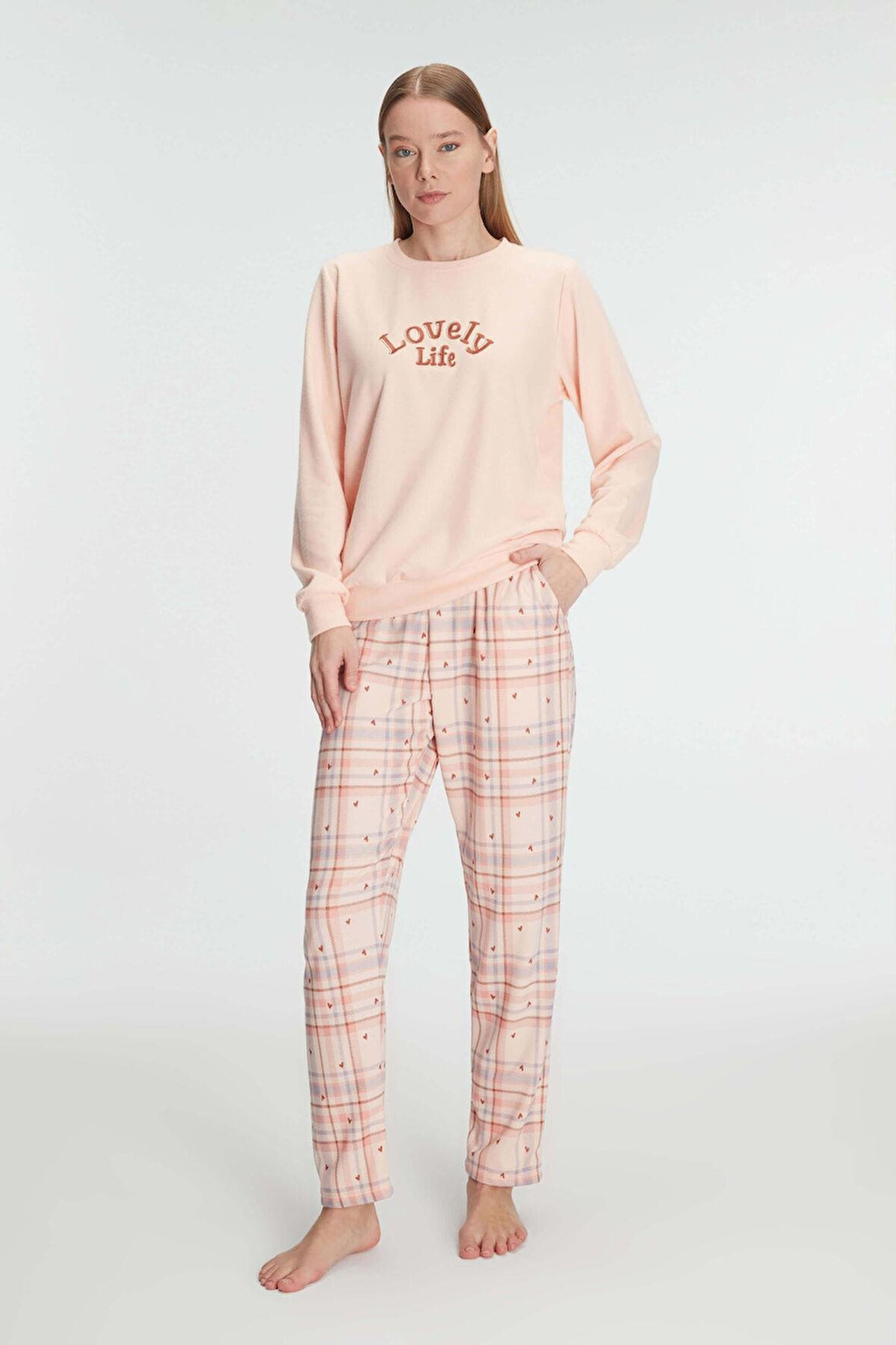 Pamuklu Kışlık Uzun Kol Kadın Pijama Takım