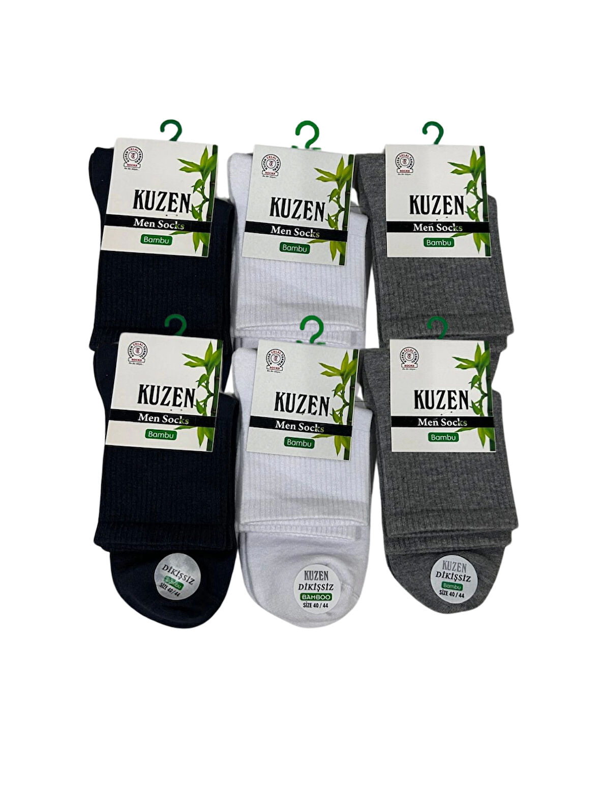 Kuzen Dikişsiz Yarım Konç Bambu Erkek Çorap 6 Adet