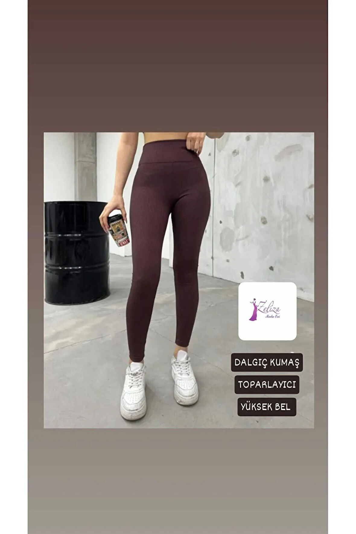 Kadın Tayt Şardonsuz Dalgıç Kumaş Yüksek Bel Toparlayıcı İç Göstermez Dar Kalıp Tayt