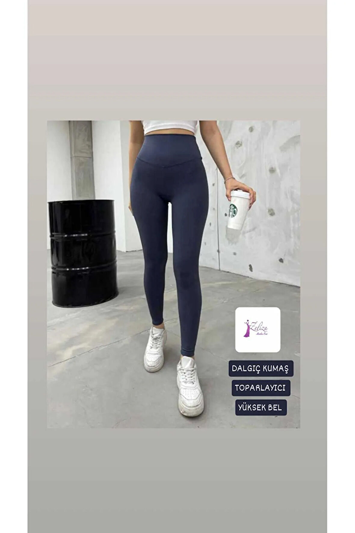 Kadın Tayt Şardonsuz Dalgıç Kumaş Yüksek Bel Toparlayıcı İç Göstermez Dar Kalıp Tayt