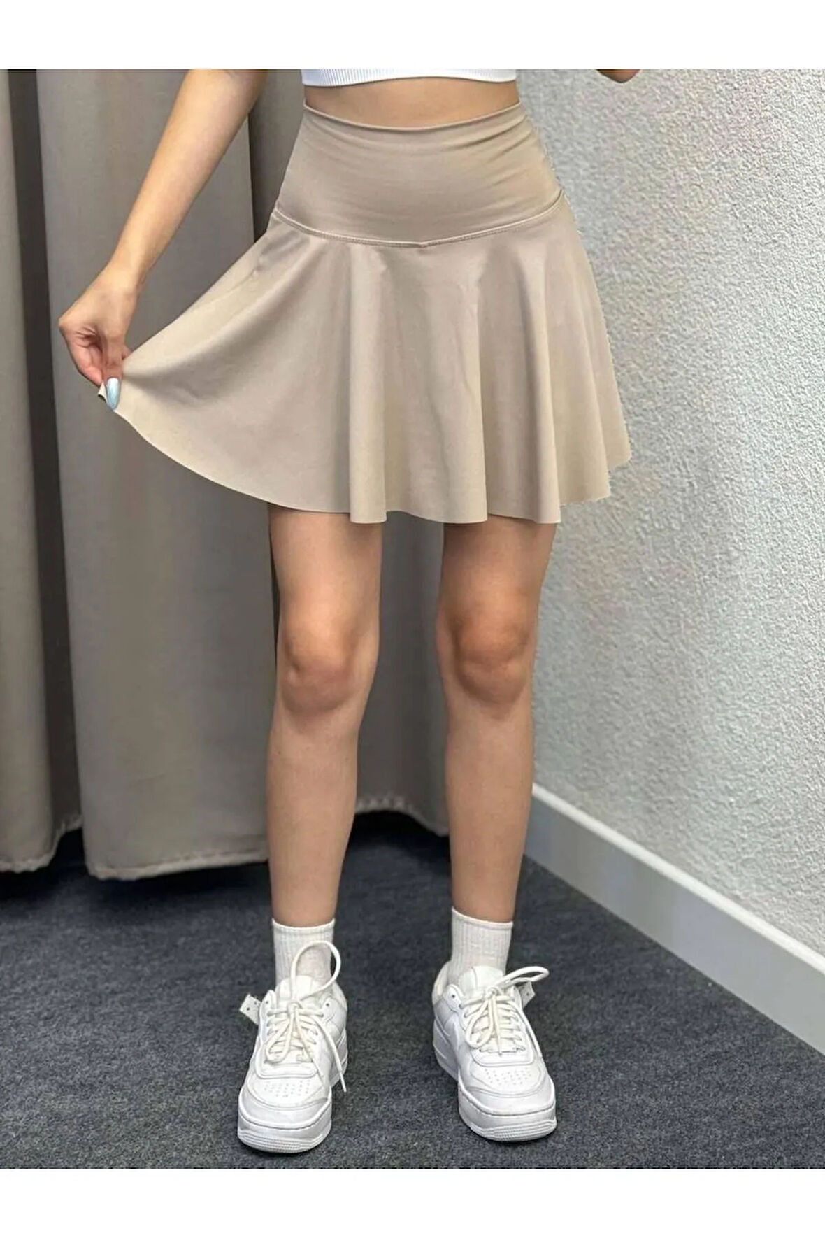 Oys Belize Yüksek Bel Toparlayıcı İç Göstermez Kadın Şort Etek