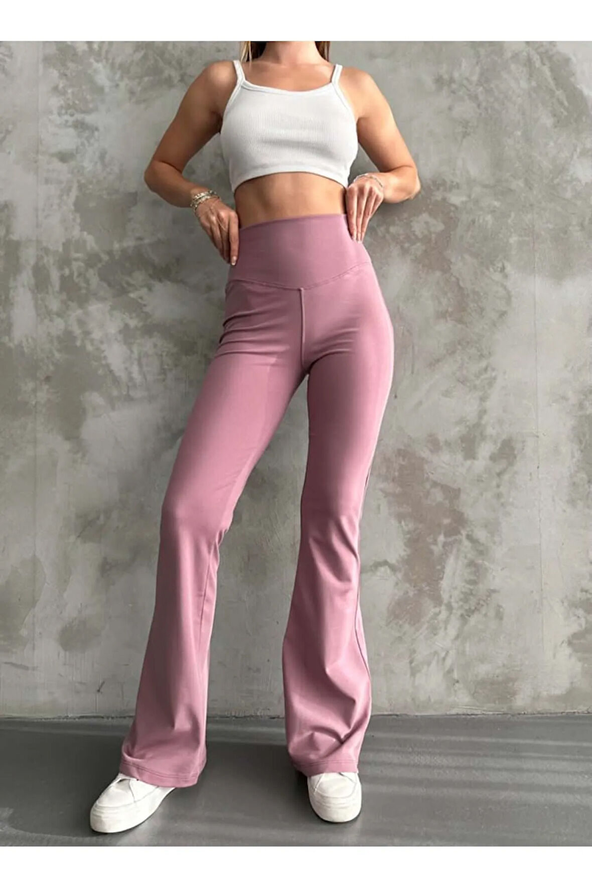 Kadın Tayt. İspanyol Paça, Yüksek Bel, Toparlayıcı, İç göstermez. Şardonlu Kışlık Tayt.