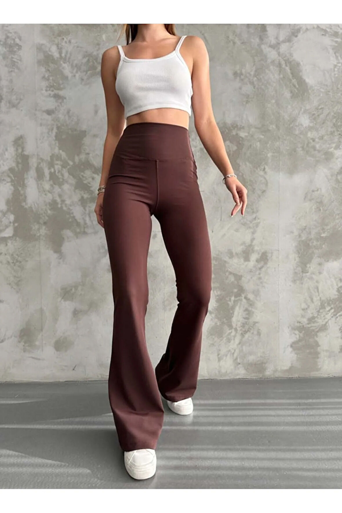 Kadın Tayt. İspanyol Paça, Yüksek Bel, Toparlayıcı, İç göstermez. Şardonlu Kışlık Tayt.