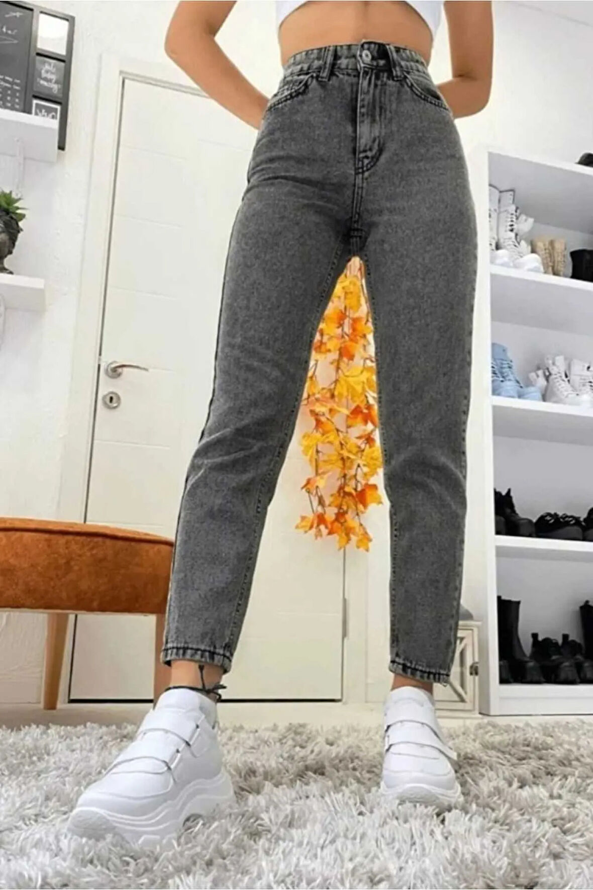 Yüksek Bel Mom Jean Kadın Kot Pantolon