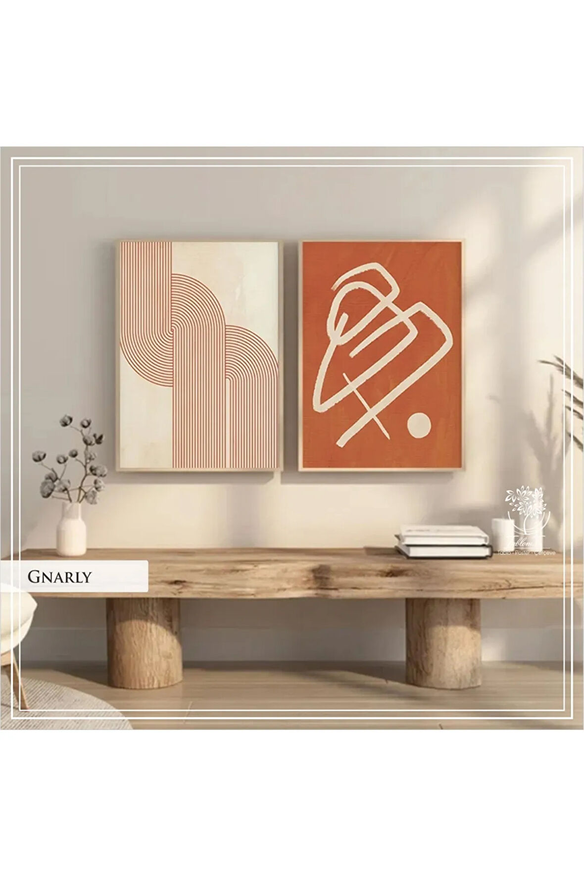 Metal Çerçeveli Gerçek Camlı Tablo Gnarly 2 liSet