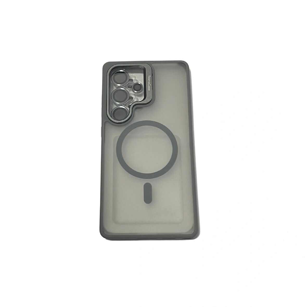 S25 Ultra Kılıf Magsafe Şarj Özellikli Standlı Teknocase Protective Kapak – Lens Koruma Hediyeli-Gri