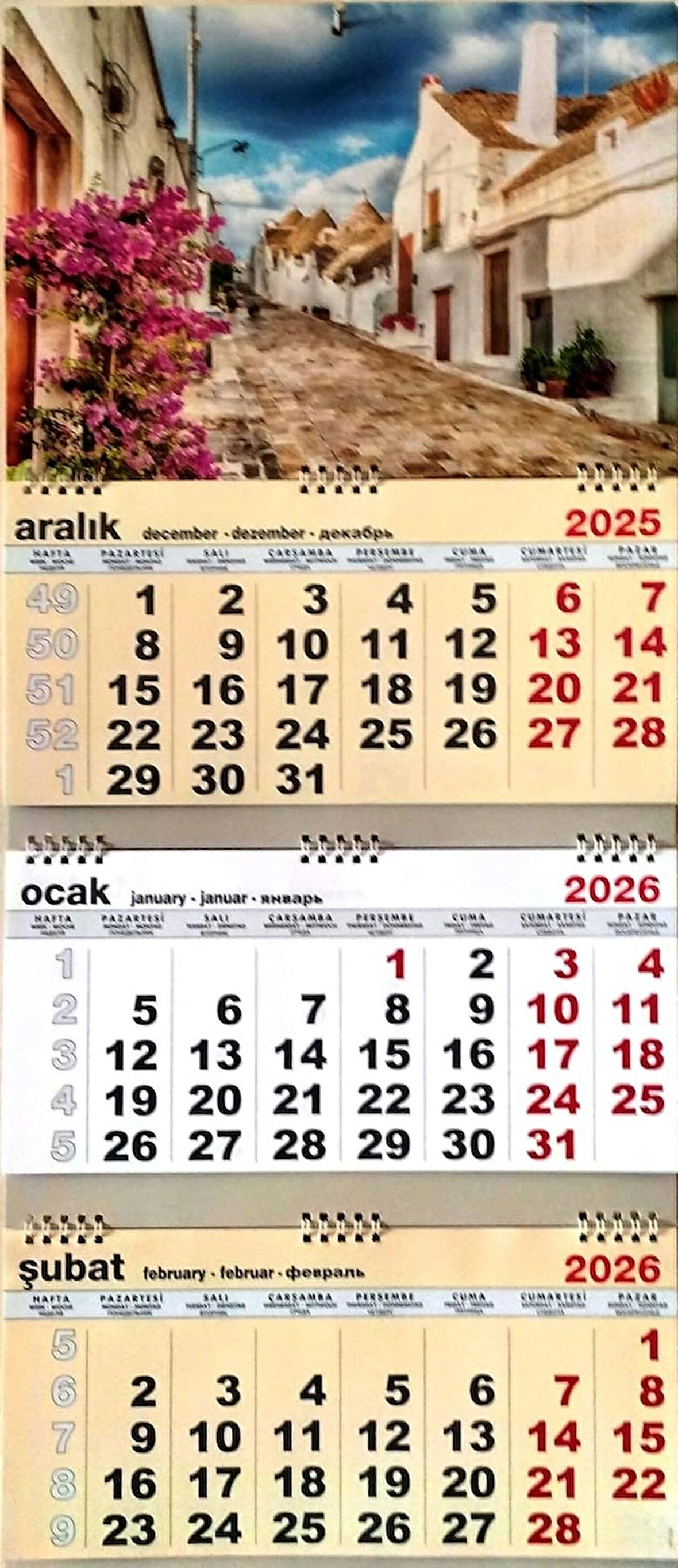 2026  gemici duvar takvimi