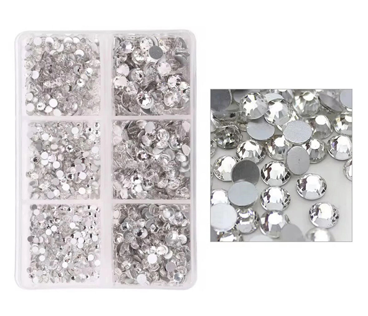 Protez Tırnak Süsleme Taşi Silver ; Nail Art Taşi