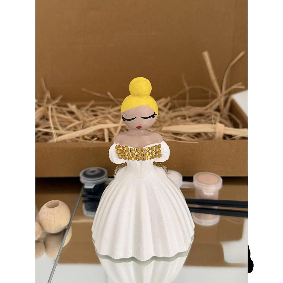 Kendin Boya Kristal Taşlı Puzzle Kadın Figür Seti Kendin Yap Tasarla