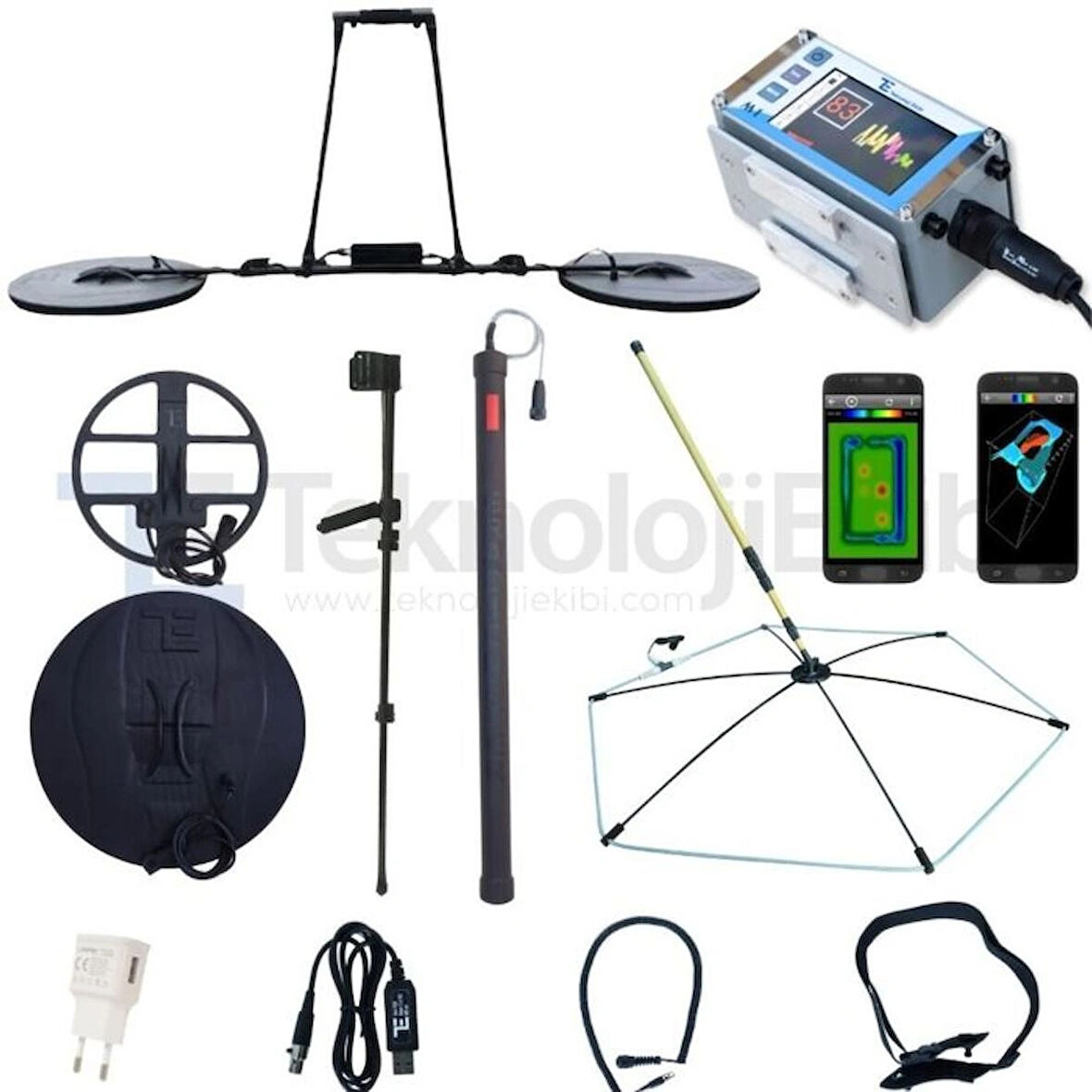 Teknoloji Ekibi M1 EMF Gradiometre Yer Altı Görüntüleme Cihazı