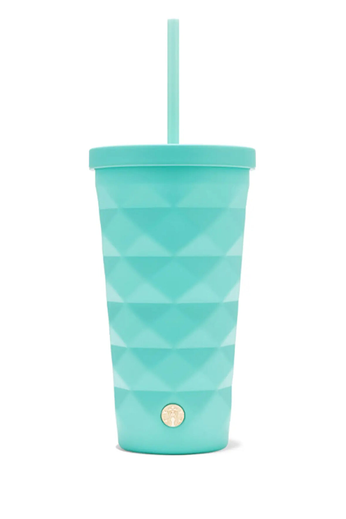 Starbucks Paslanmaz Çelik Pipetli İçecek Bardağı - Turkuaz - 560ml